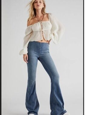 NWT Free People Stretch Flare Jeans Size 24